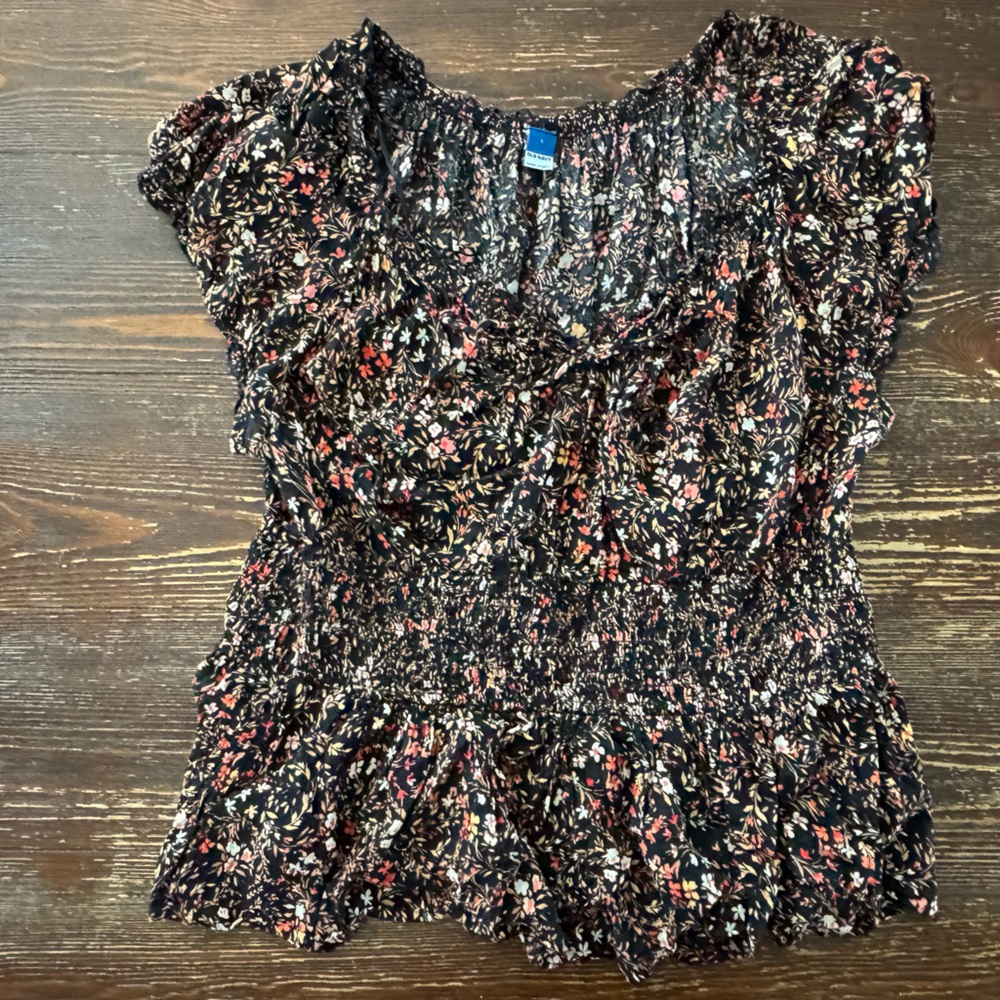 Floral Smocked Women's Top
